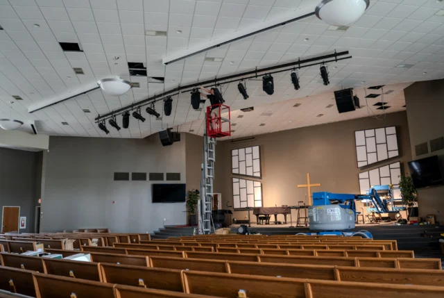 Spent the week at Chesterfield Presbyterian Church getting their new lighting system up and running. Another space upgraded and ready for Sunday. Know a church or venue that needs an upgrade? Send us a DM — we’d love to help. 🙌